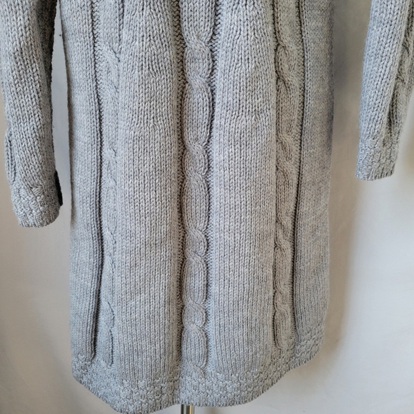 Aran Crafts Ireland Merino Wool Cable Knit One Button Sweater Cardigan XS S M - Picture 12 of 12